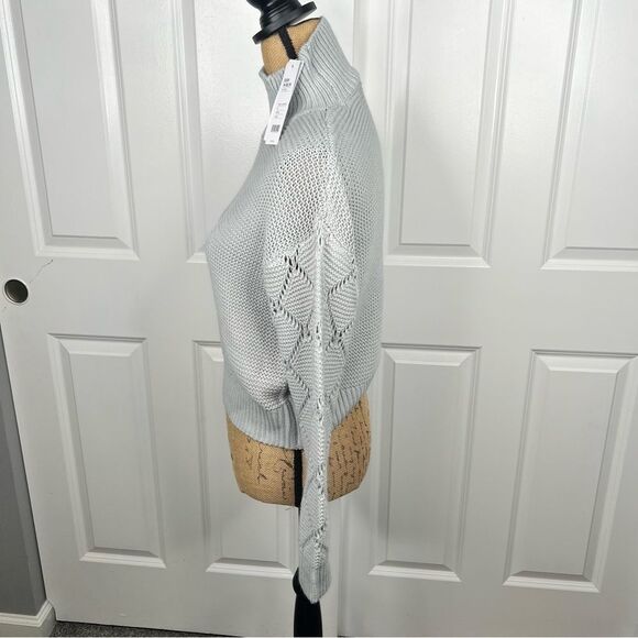 Sz XS 525 America Talia Diamond Stitch Pullover In Iceberg NWT $119 MSRP - Picture 10 of 12